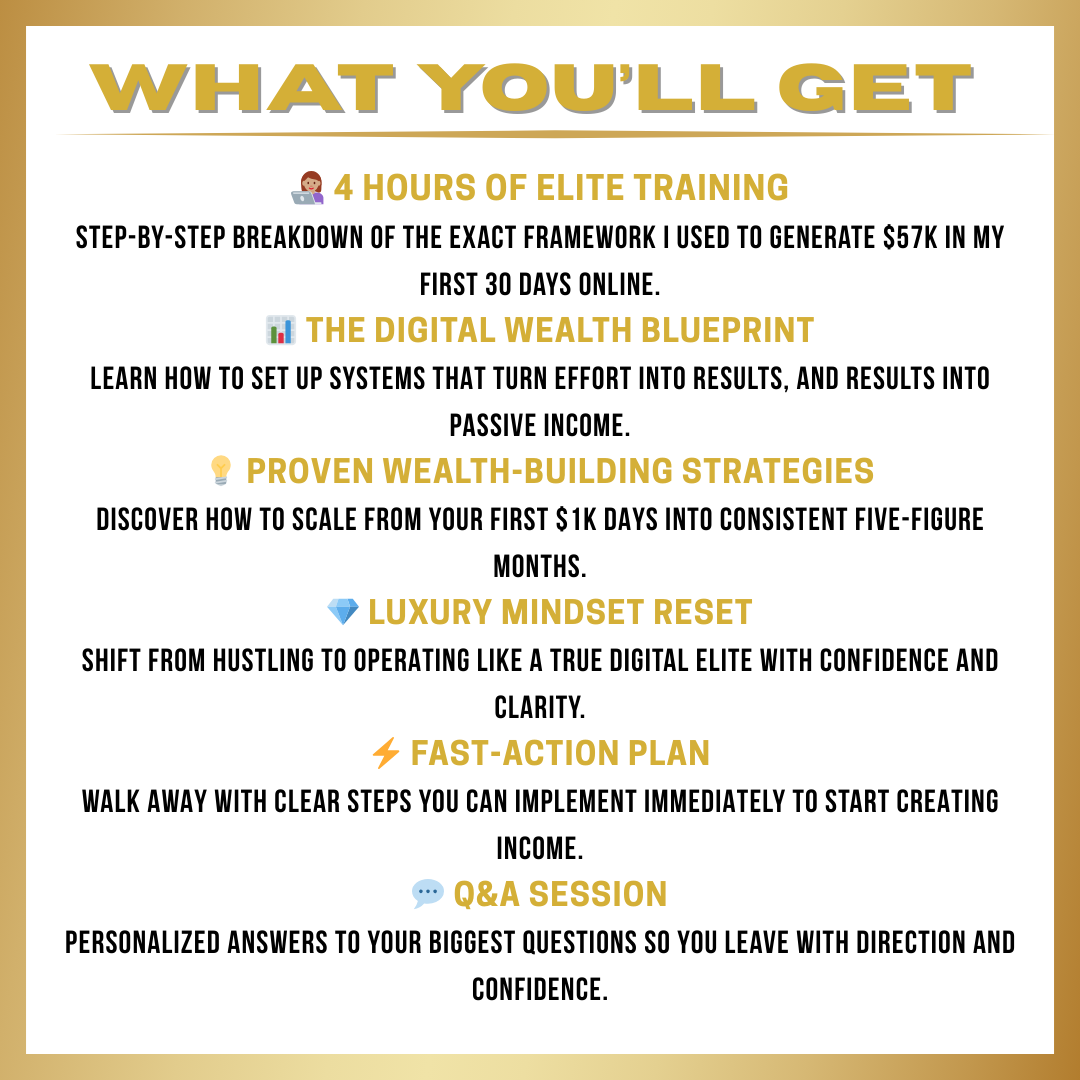 Digital Wealth Elites Masterclass